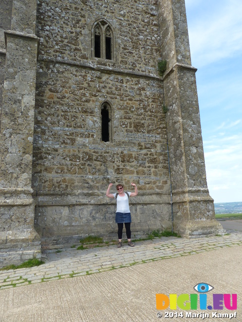 FZ005527 Jenni winning the race up to Glastonbury tor